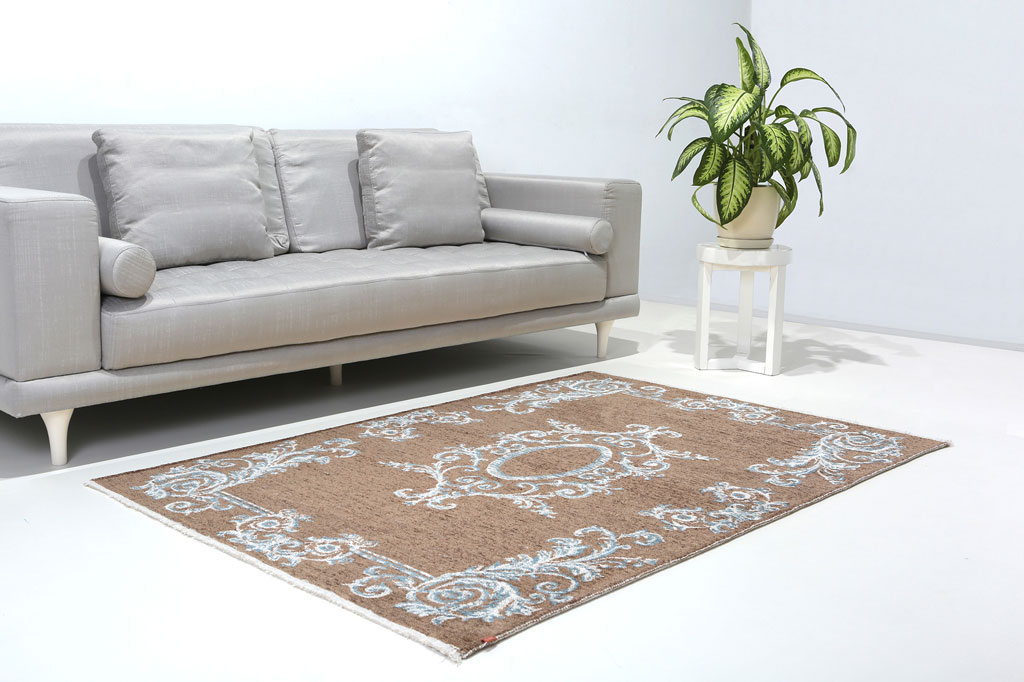MORETTİ SİDE ÇİFT TARAFLI HALI 023-B MAVİ-KAHVE