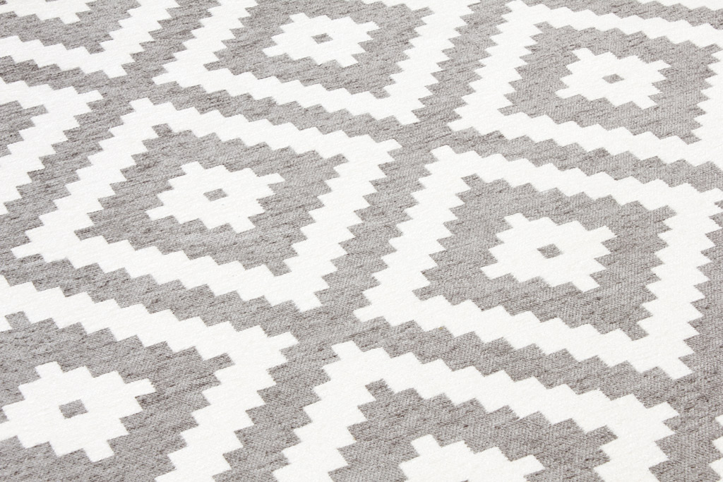 MORETTİ SİDE ÇİFT TARAFLI HALI 10887-D GRİ-BEYAZ