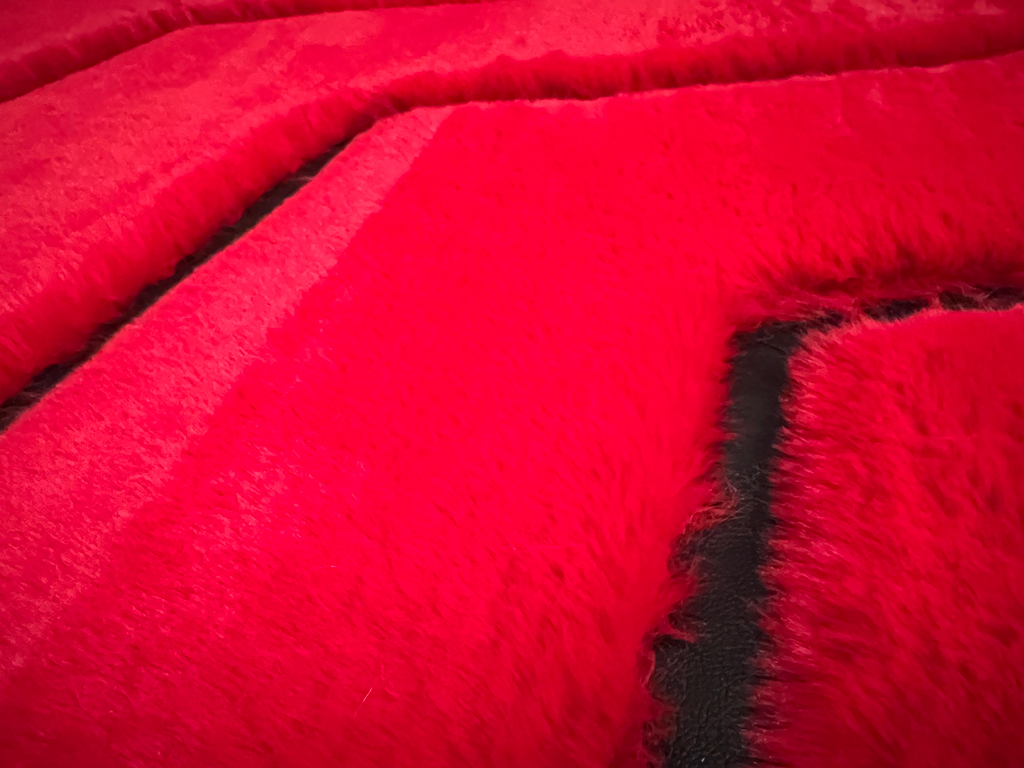 RABBİT KÜRK 014 KIRMIZI-SİYAH