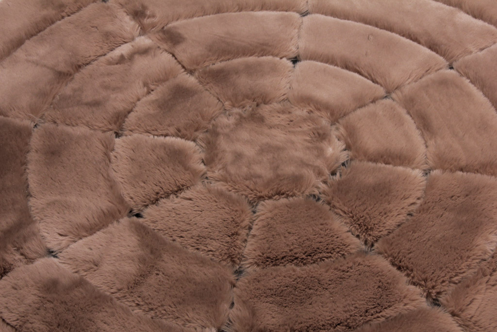 RABBİT KÜRK 012 KAHVE-SİYAH YUVARLAK