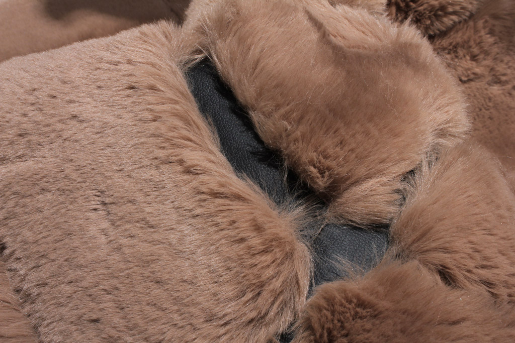 RABBİT KÜRK 012 KAHVE-SİYAH YUVARLAK