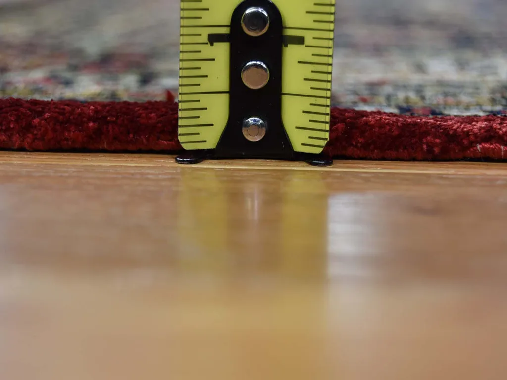 Vintage Hand Knotted Blue Silk Rectangle Oriental Rug 4'4" x 6'8"