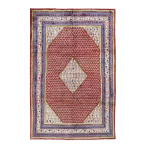 New Hand Knotted Red Wool Rectangle Oriental Rug 6'7" x 10'2"