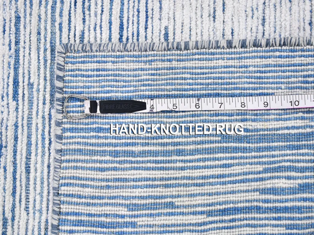 New Hand Knotted Blue Wool Rectangle Oriental Rug 2'0" x 3'0"