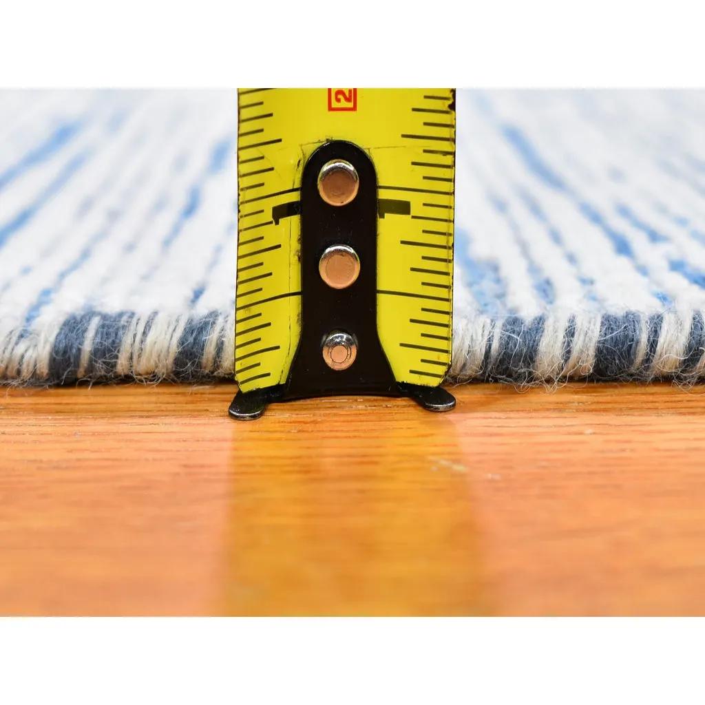 New Hand Knotted Blue Wool Rectangle Oriental Rug 2'0" x 3'0"