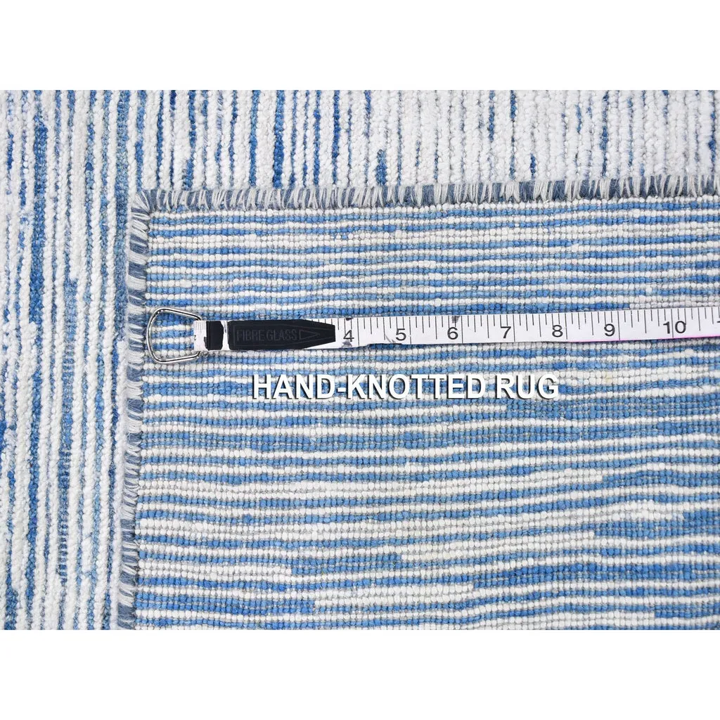 New Hand Knotted Blue Wool Rectangle Oriental Rug 2'0" x 3'0"