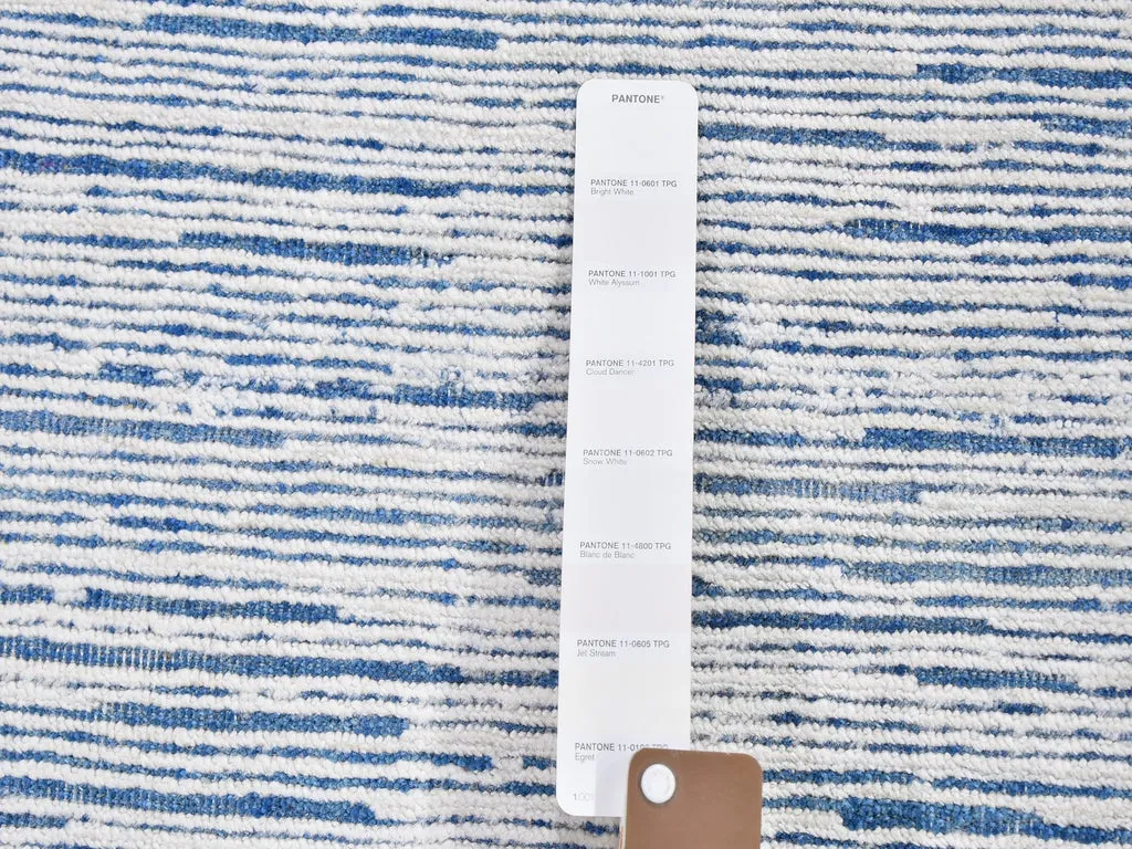 New Hand Knotted Blue Wool Rectangle Oriental Rug 2'0" x 3'0"