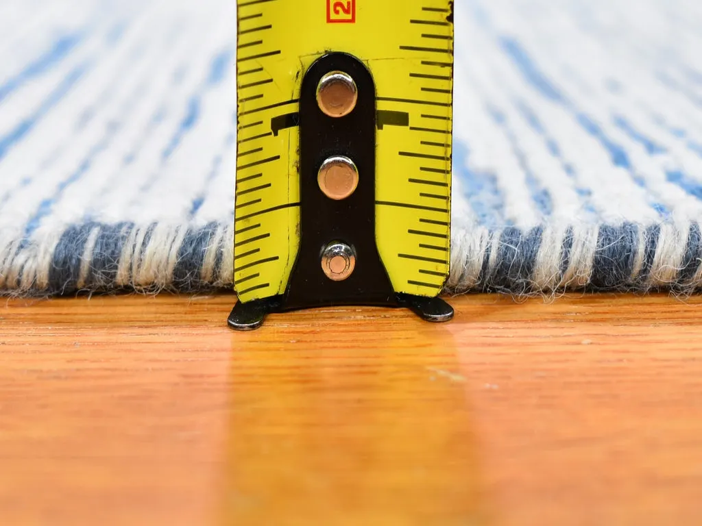 New Hand Knotted Blue Wool Rectangle Oriental Rug 2'0" x 3'0"