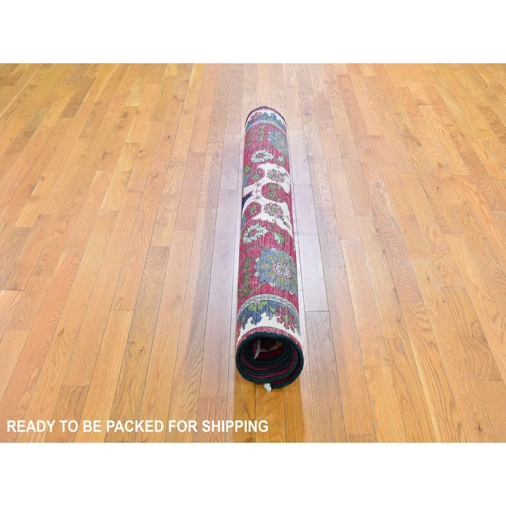 New Hand Knotted Red Wool Rectangle Oriental Rug 4'10" x 7'2"