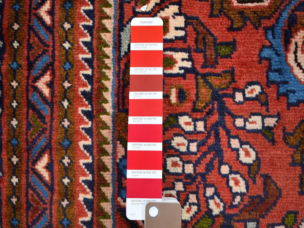 New Hand Knotted Red Wool Rectangle Oriental Rug 3'6" x 5'5"