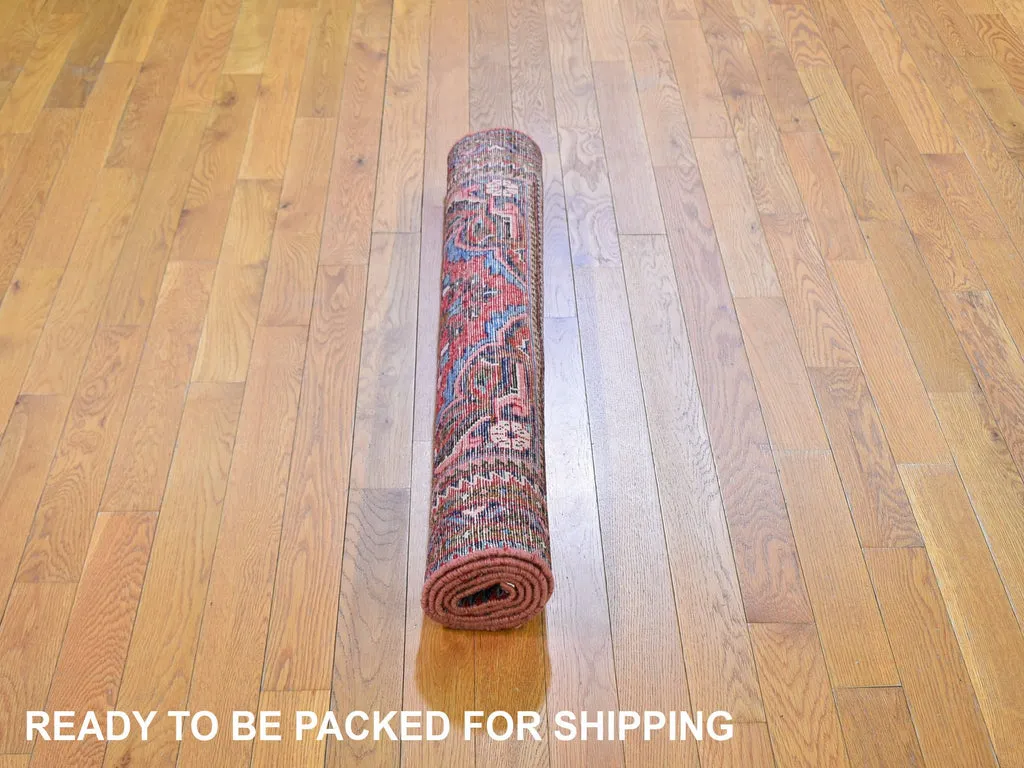 New Hand Knotted Red Wool Rectangle Oriental Rug 3'6" x 5'5"