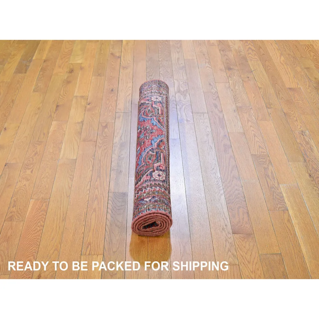 New Hand Knotted Red Wool Rectangle Oriental Rug 3'6" x 5'5"