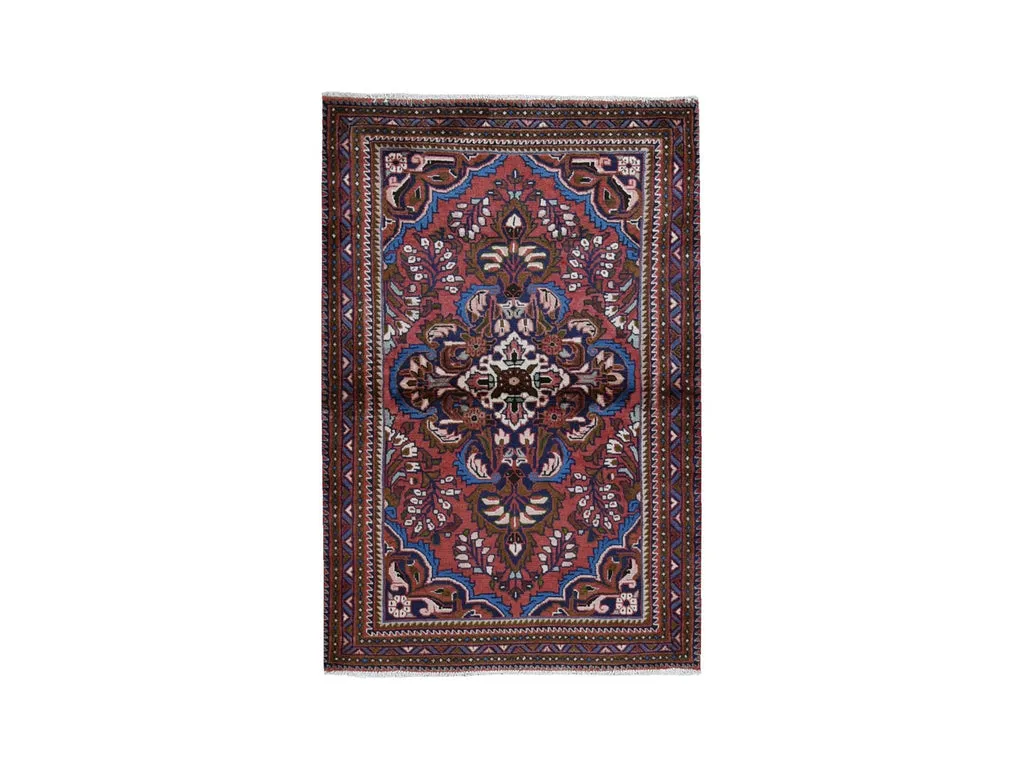 New Hand Knotted Red Wool Rectangle Oriental Rug 3'6" x 5'5"