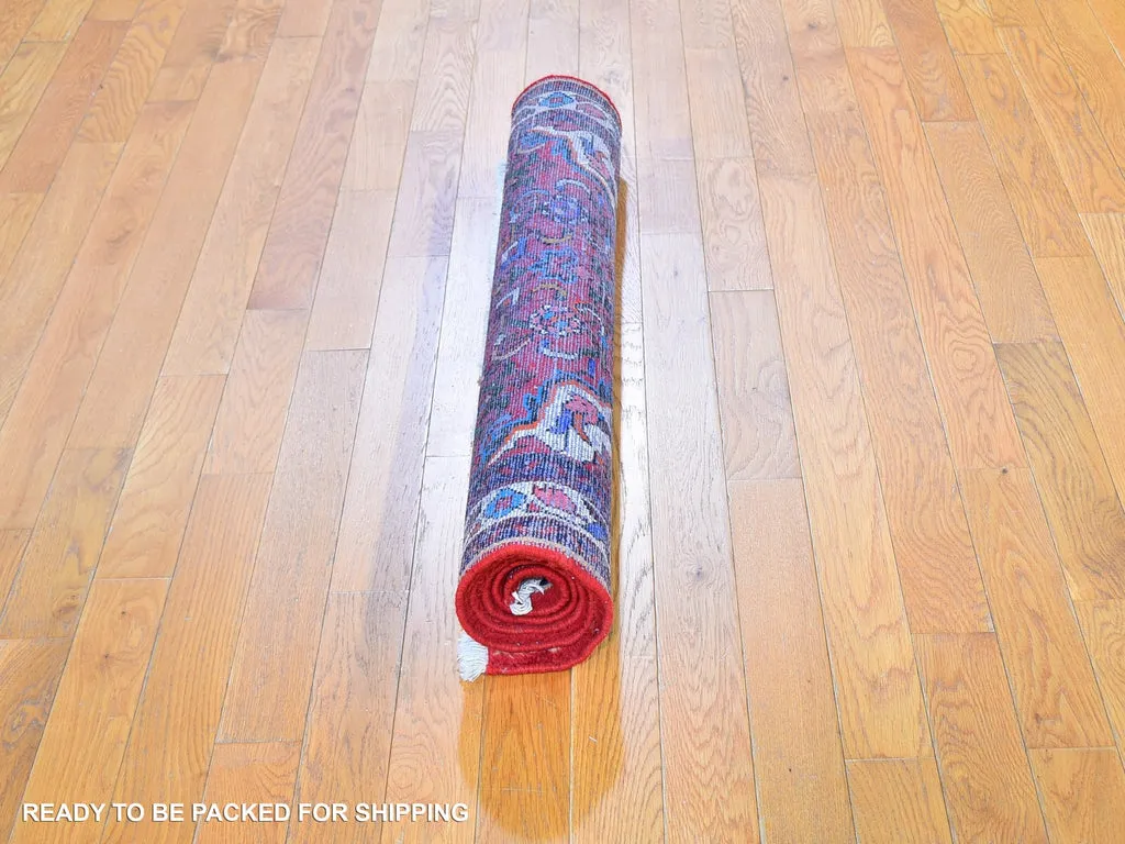 New Hand Knotted Red Wool Rectangle Oriental Rug 3'6" x 5'0"