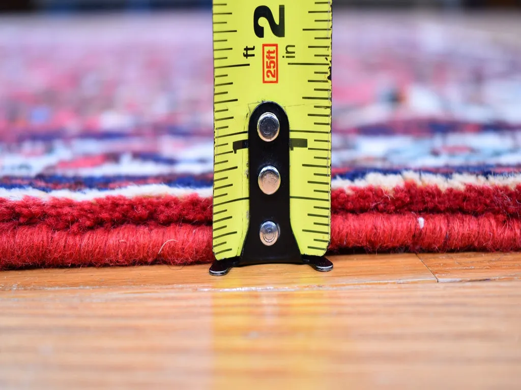 New Hand Knotted Red Wool Rectangle Oriental Rug 3'6" x 5'0"