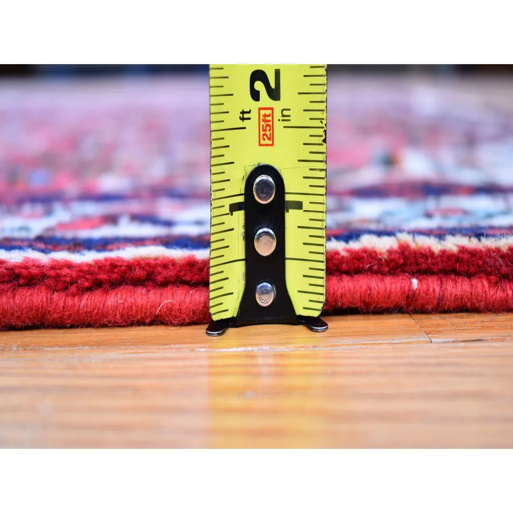 New Hand Knotted Red Wool Rectangle Oriental Rug 3'6" x 5'0"