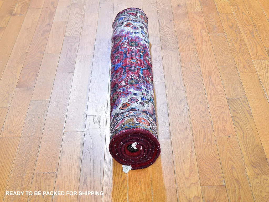 New Hand Knotted Red Wool Rectangle Oriental Rug 3'6" x 5'3"