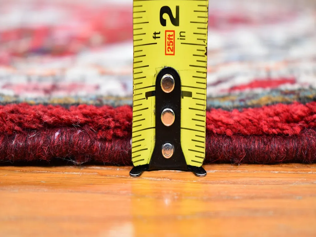 New Hand Knotted Red Wool Rectangle Oriental Rug 3'6" x 5'3"