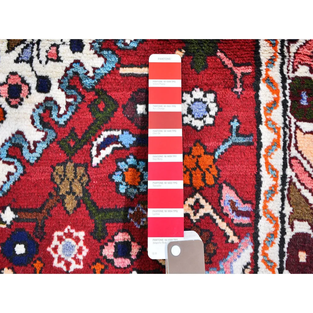 New Hand Knotted Red Wool Rectangle Oriental Rug 3'6" x 5'3"