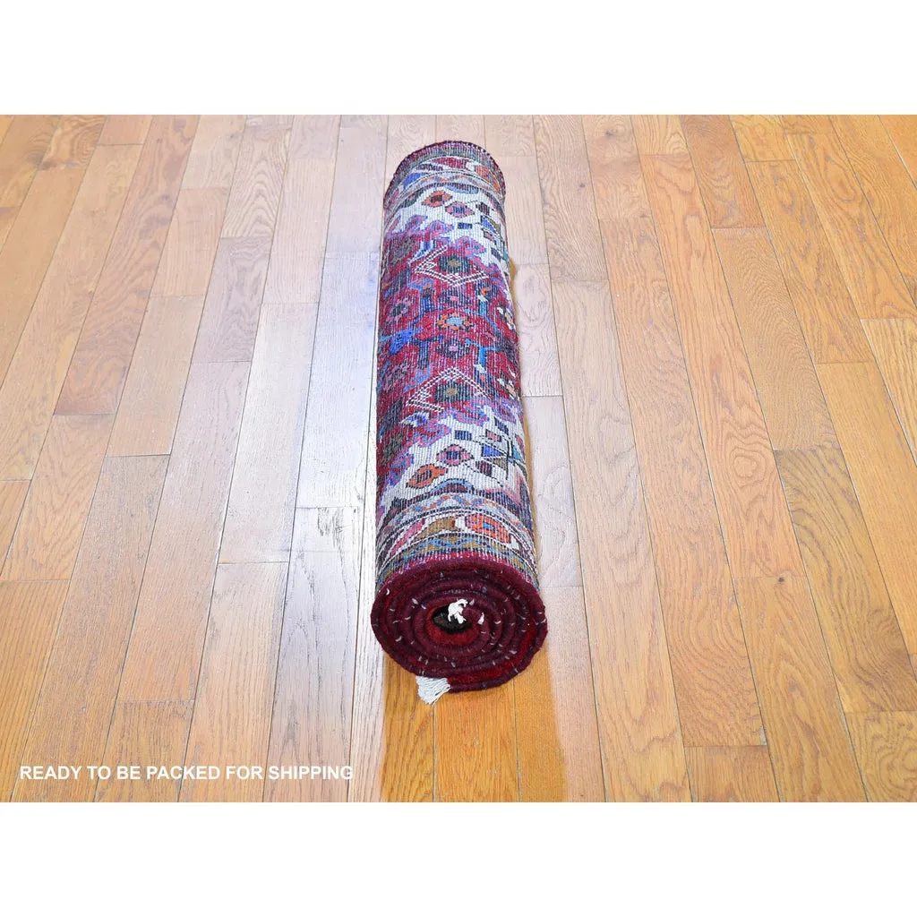 New Hand Knotted Red Wool Rectangle Oriental Rug 3'6" x 5'3"