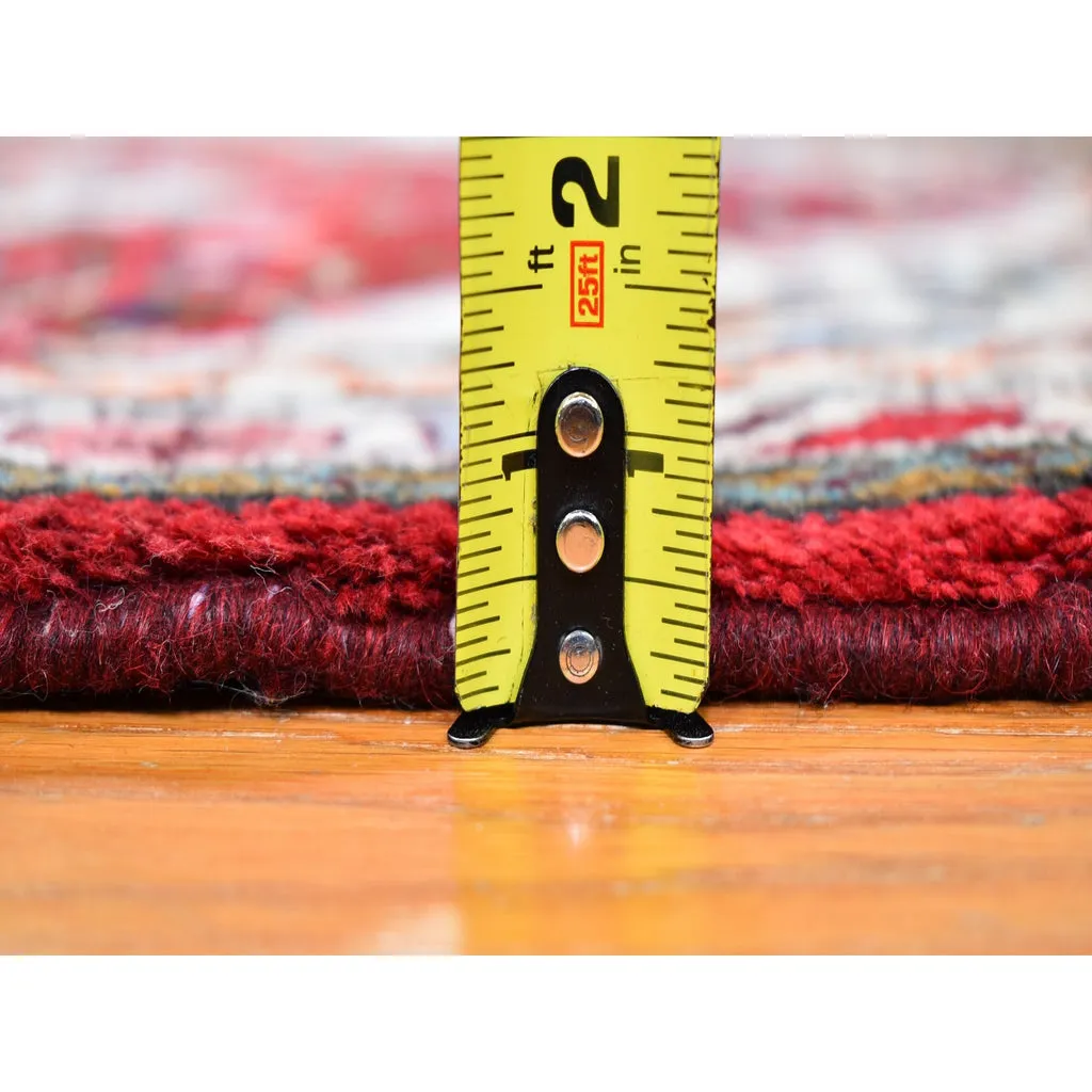 New Hand Knotted Red Wool Rectangle Oriental Rug 3'6" x 5'3"