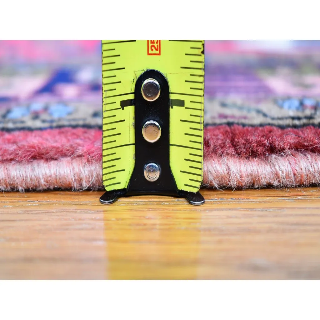 New Hand Knotted Red Wool Rectangle Oriental Rug 4" x 4'