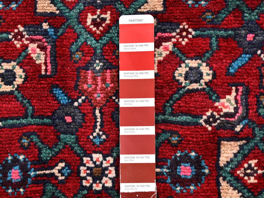 New Hand Knotted Red Wool Rectangle Oriental Rug 3'6" x 6'3"