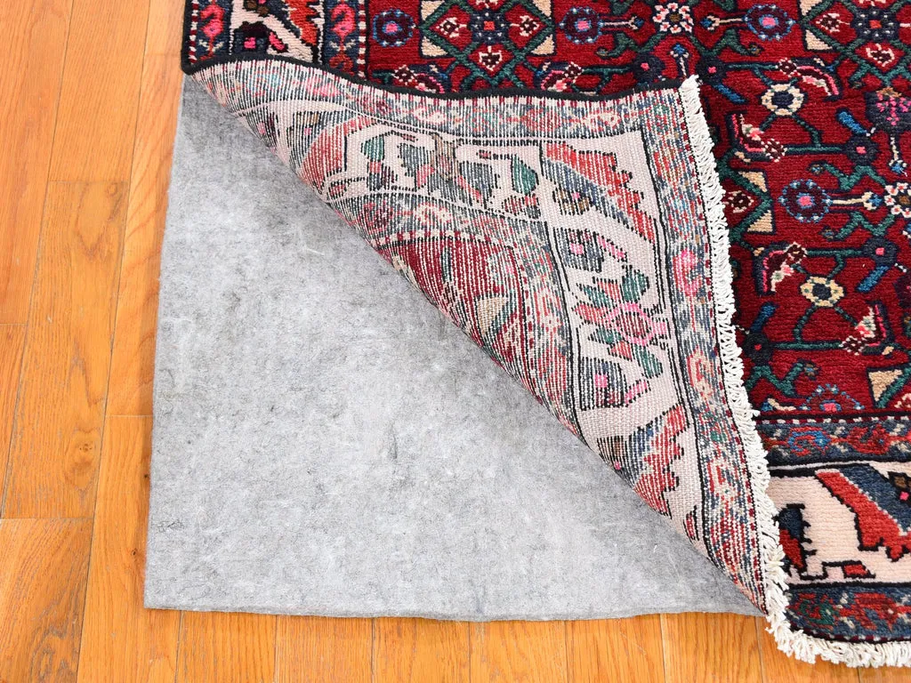 New Hand Knotted Red Wool Rectangle Oriental Rug 3'6" x 6'3"