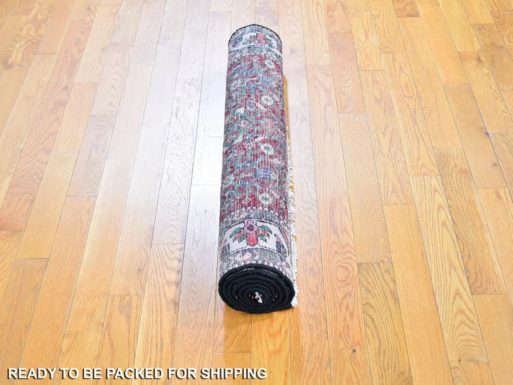 New Hand Knotted Red Wool Rectangle Oriental Rug 3'6" x 6'3"