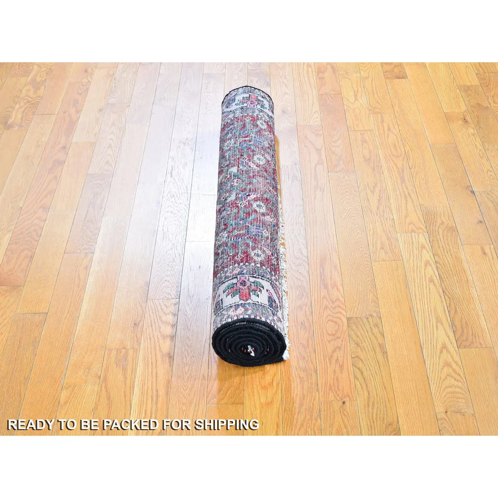 New Hand Knotted Red Wool Rectangle Oriental Rug 3'6" x 6'3"