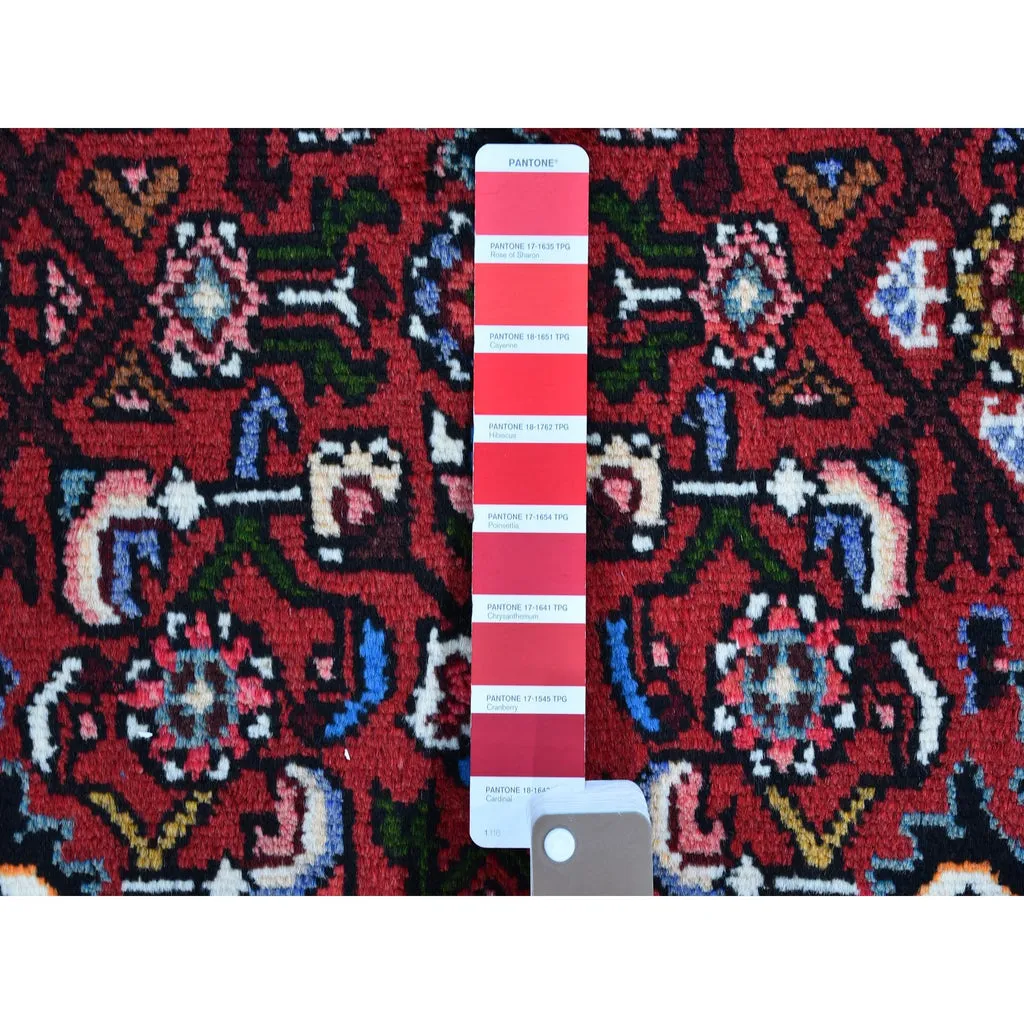 New Hand Knotted Red Wool Rectangle Oriental Rug 3'4" x 4'9"