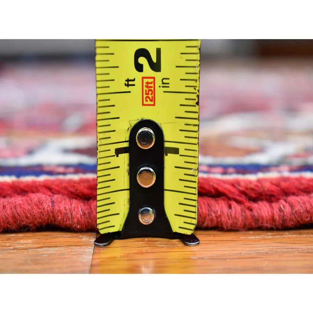 New Hand Knotted Red Wool Rectangle Oriental Rug 3'4" x 4'9"