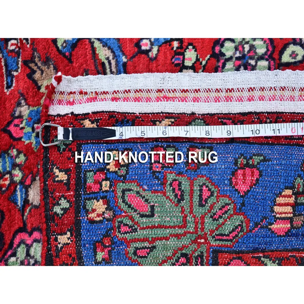 New Hand Knotted Red Wool Rectangle Oriental Rug 4'3" x 6'2"