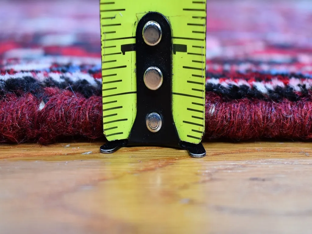 New Hand Knotted Red Wool Rectangle Oriental Rug 4'4" x 6'8"