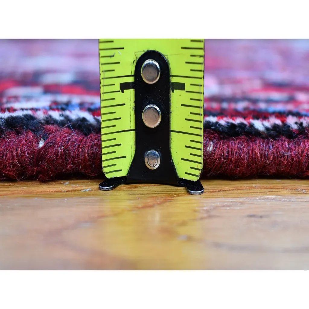 New Hand Knotted Red Wool Rectangle Oriental Rug 4'4" x 6'8"