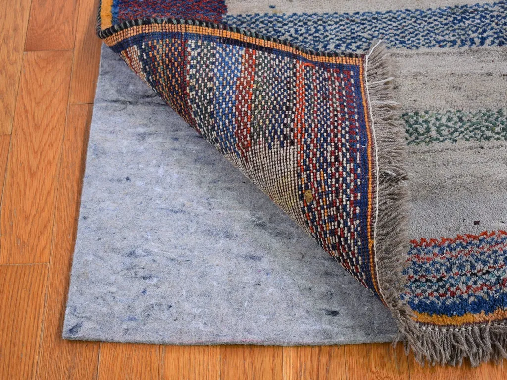 New Hand Knotted Brown Wool Rectangle Oriental Rug 4'1" x 5'0"