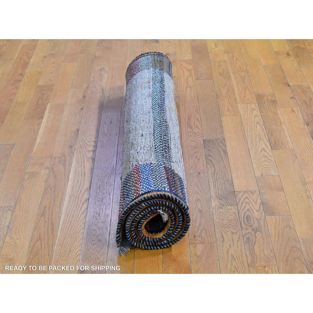 New Hand Knotted Brown Wool Rectangle Oriental Rug 4'1" x 5'0"