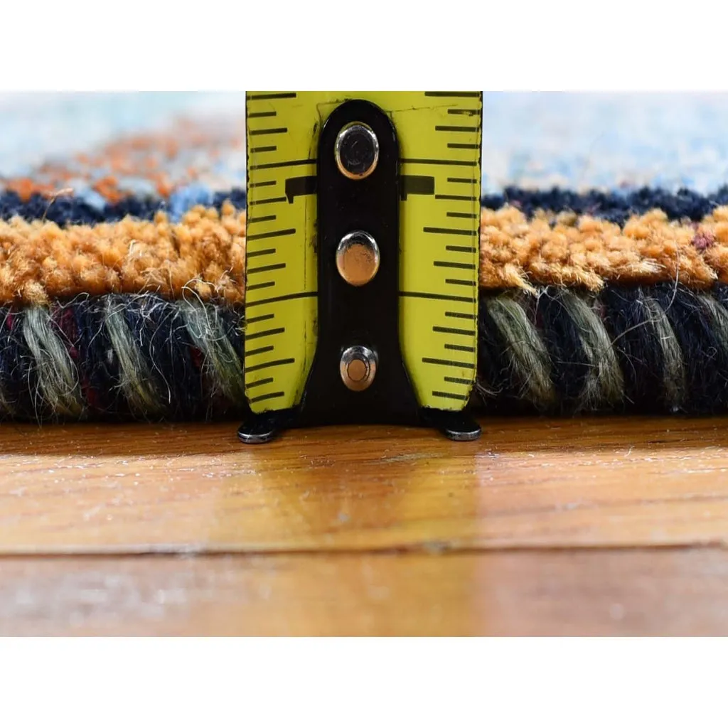 New Hand Knotted Brown Wool Rectangle Oriental Rug 4'1" x 5'0"