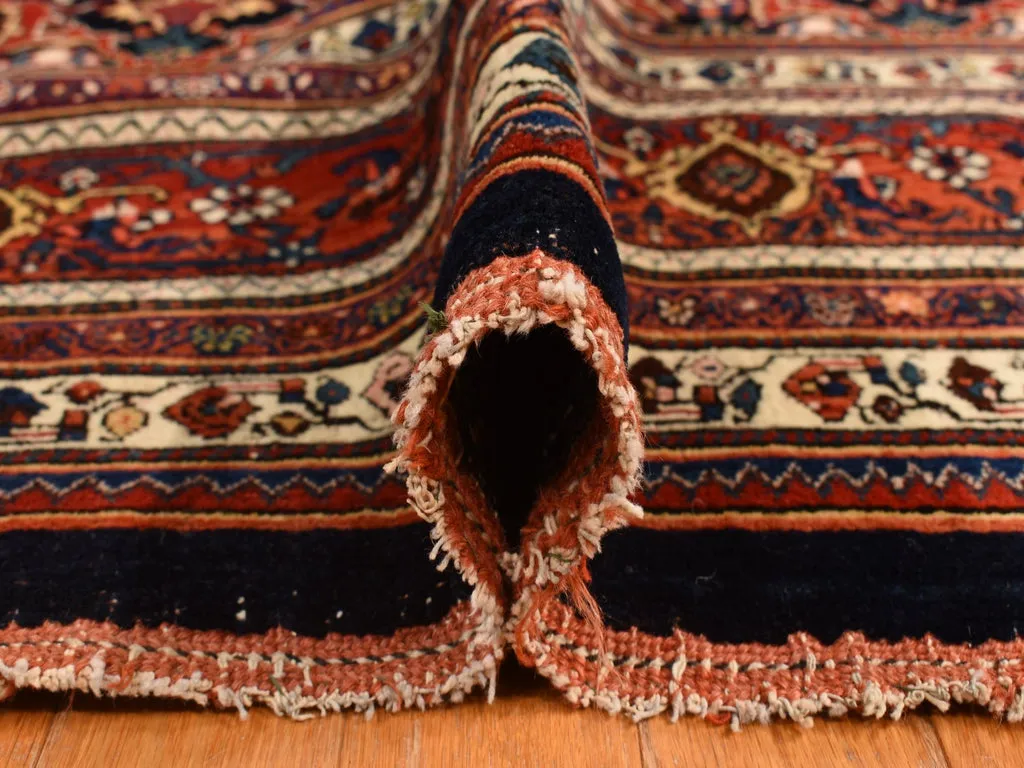 Vintage Hand Knotted Blue Wool Rectangle Oriental Rug 12'6" x 20'1"