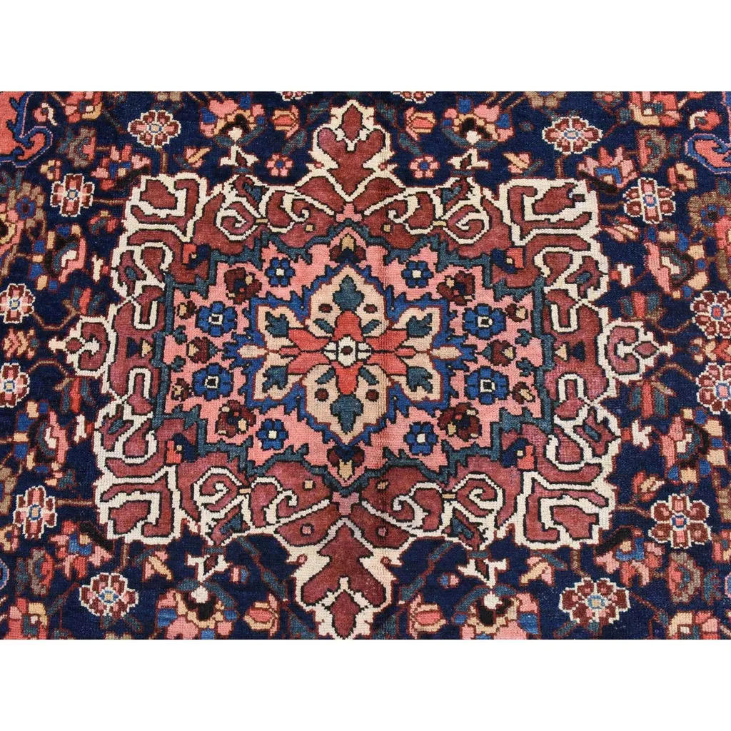 Vintage Hand Knotted Red Wool Rectangle Oriental Rug 10'0" x 12'4"