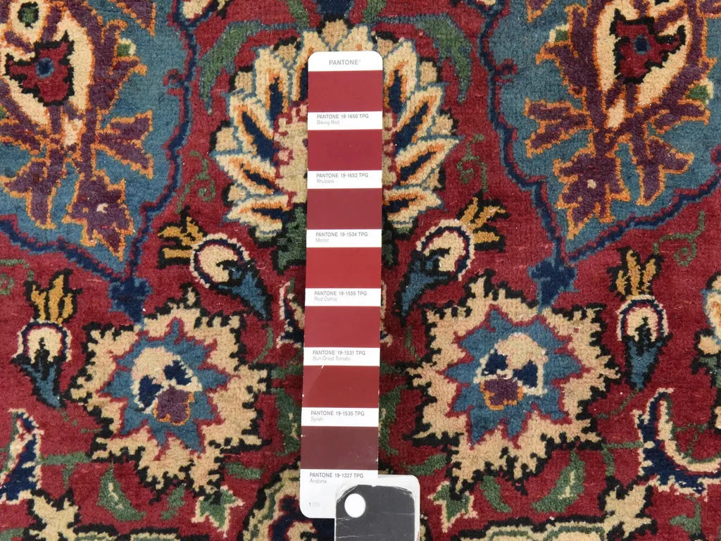 Vintage Hand Knotted Brown Wool Rectangle Oriental Rug 9'7" x 12'8"