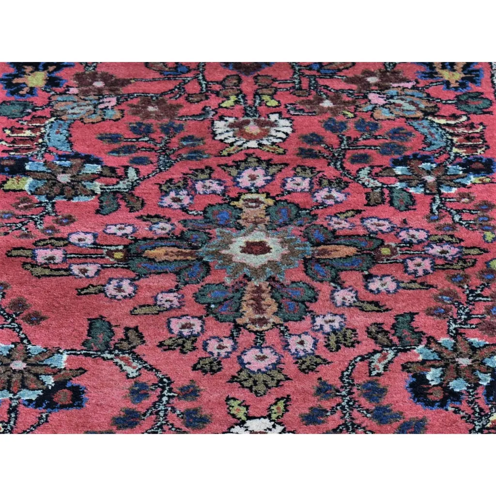 Vintage Hand Knotted Red Wool Runner Oriental Rug 0" x 20'