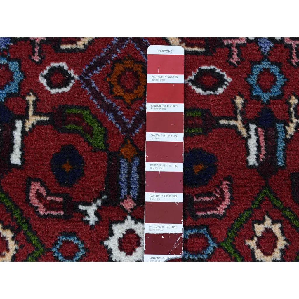 New Hand Knotted Red Wool Rectangle Oriental Rug 3'4" x 5'5"