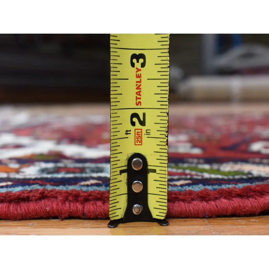 New Hand Knotted Red Wool Rectangle Oriental Rug 3'4" x 5'5"