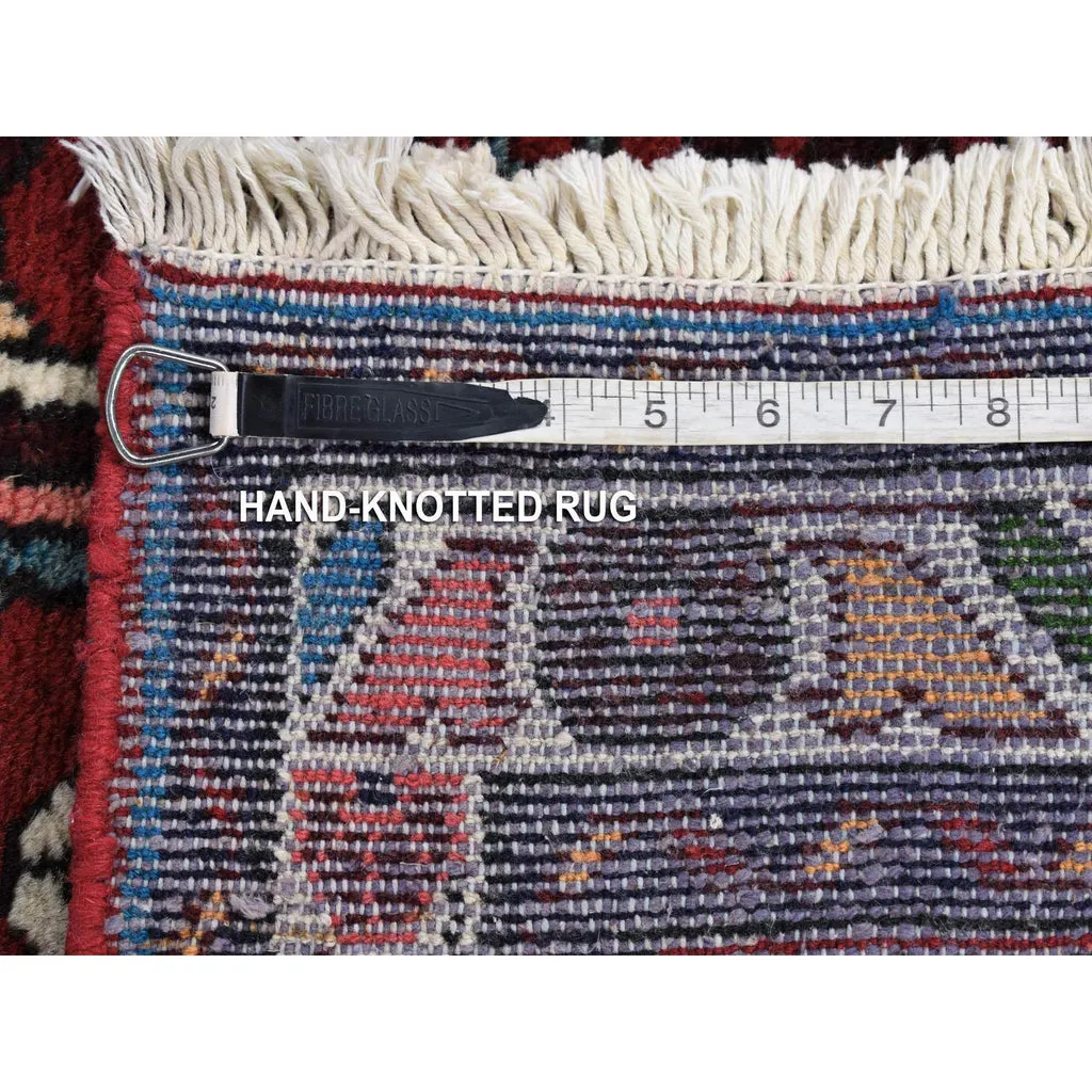 New Hand Knotted Red Wool Rectangle Oriental Rug 3'4" x 5'5"