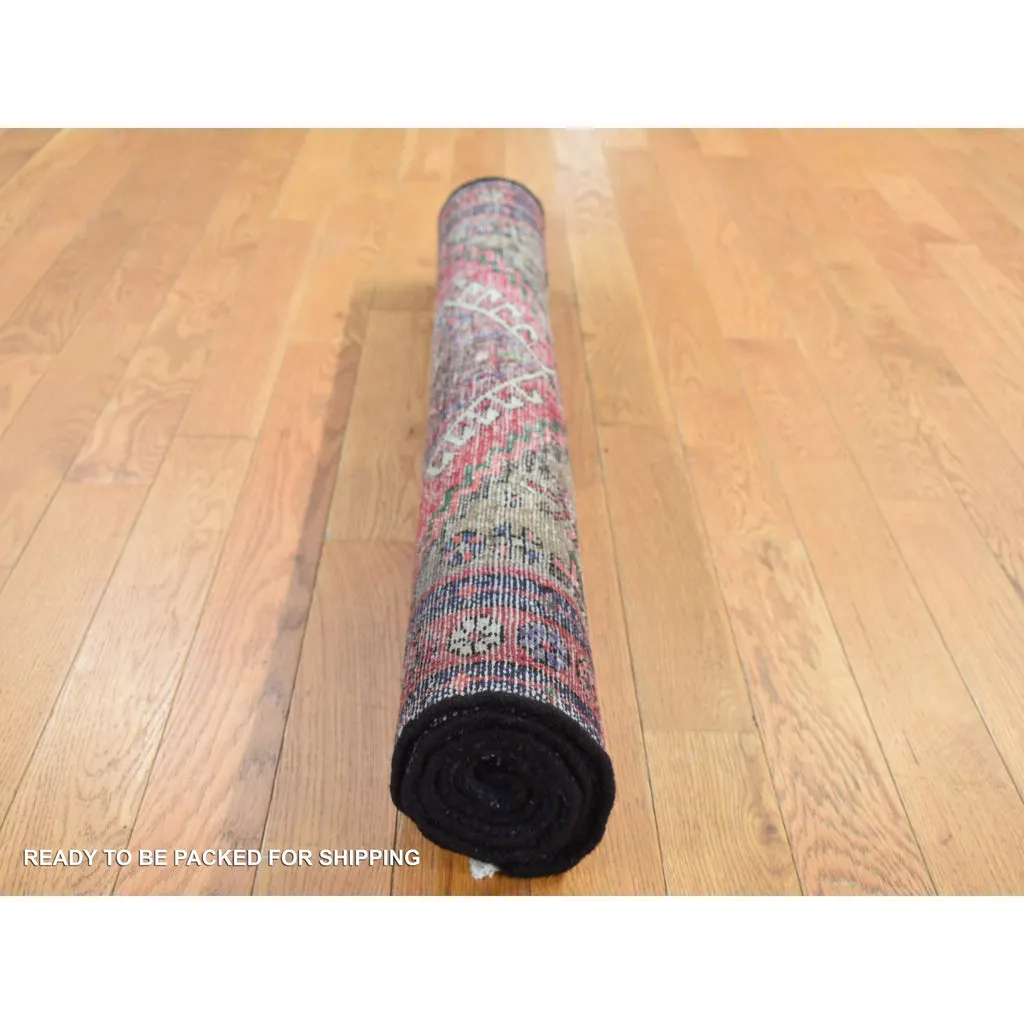 New Hand Knotted Red Wool Rectangle Oriental Rug 5" x 4'