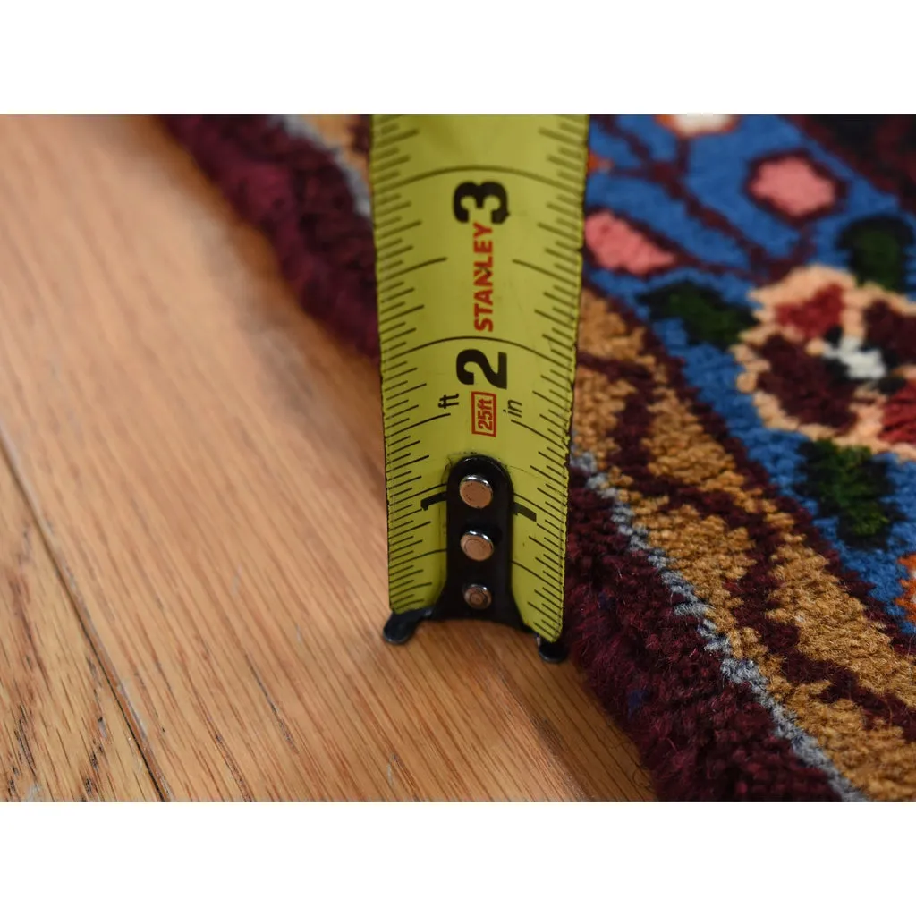 New Hand Knotted Red Wool Rectangle Oriental Rug 3'4" x 4'10"