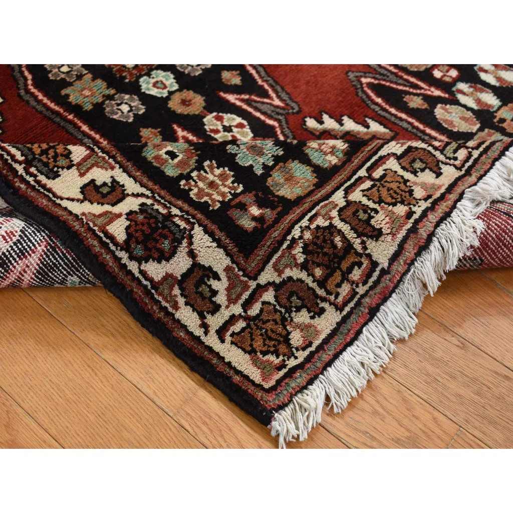 New Hand Knotted Red Wool Rectangle Oriental Rug 3'6" x 4'8"