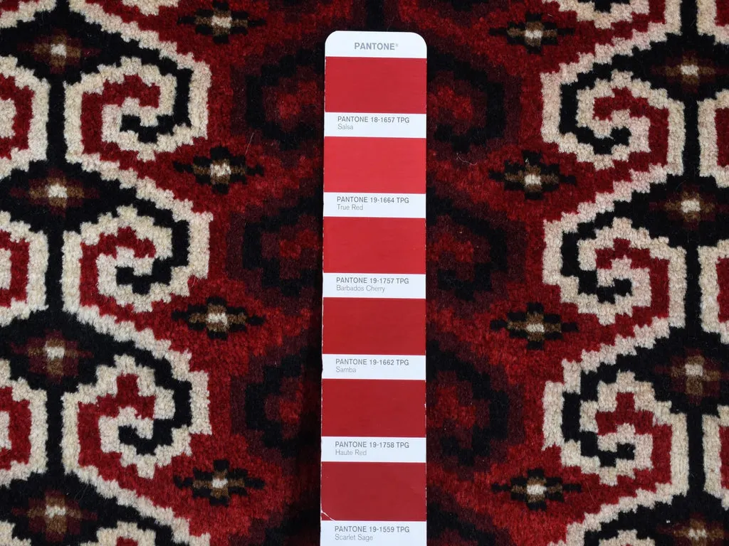 New Hand Knotted Red Wool Rectangle Oriental Rug 3'2" x 4'1"