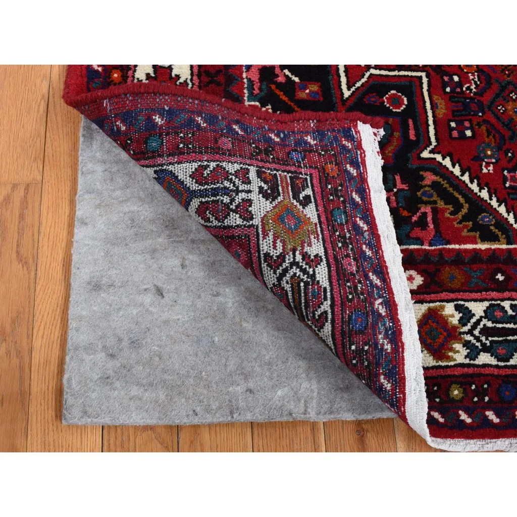 New Hand Knotted Red Wool Rectangle Oriental Rug 0" x 7'